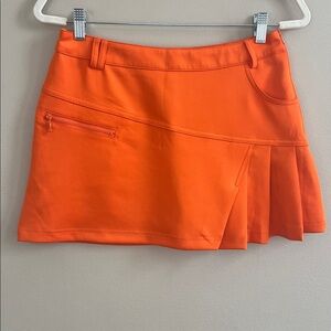 PGM Orange Mini Skort with Pleated Detail size 30